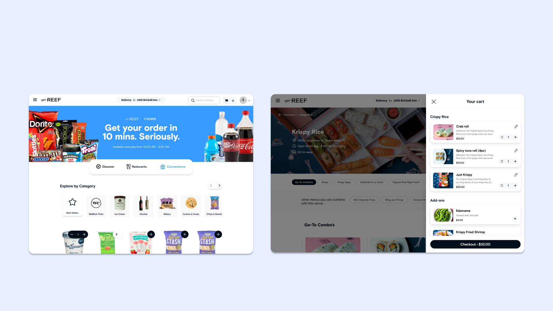 get REEF food ordering platform